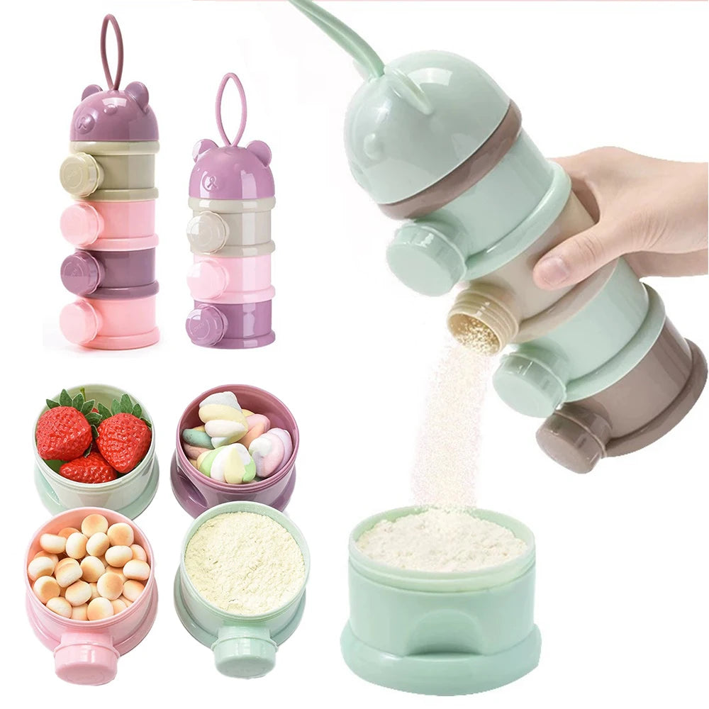 Boîte de lait en poudre pour bébé de grande capacité à 3/4 couches