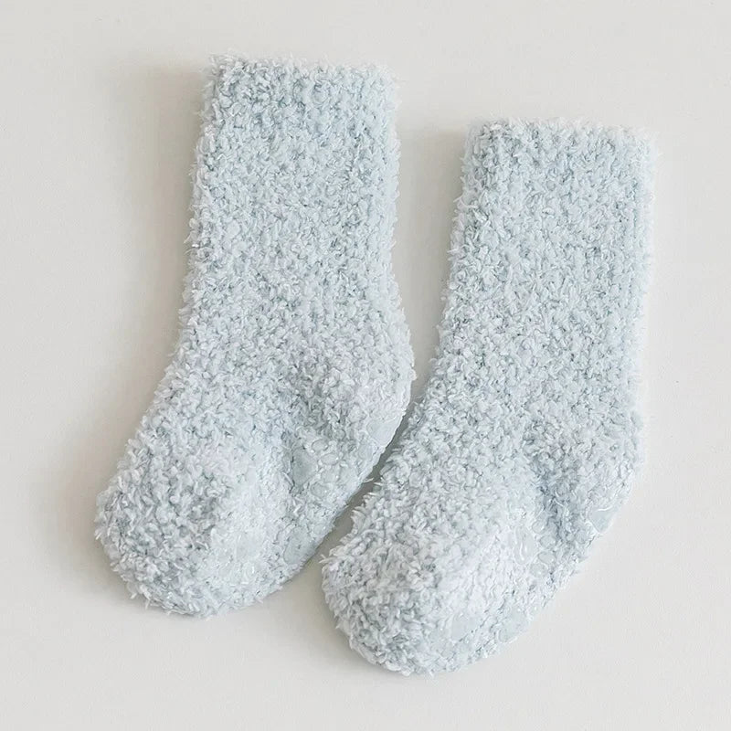 Chaussettes d'hiver épaisses pour nouveau-nés ur enfants antidérapantes