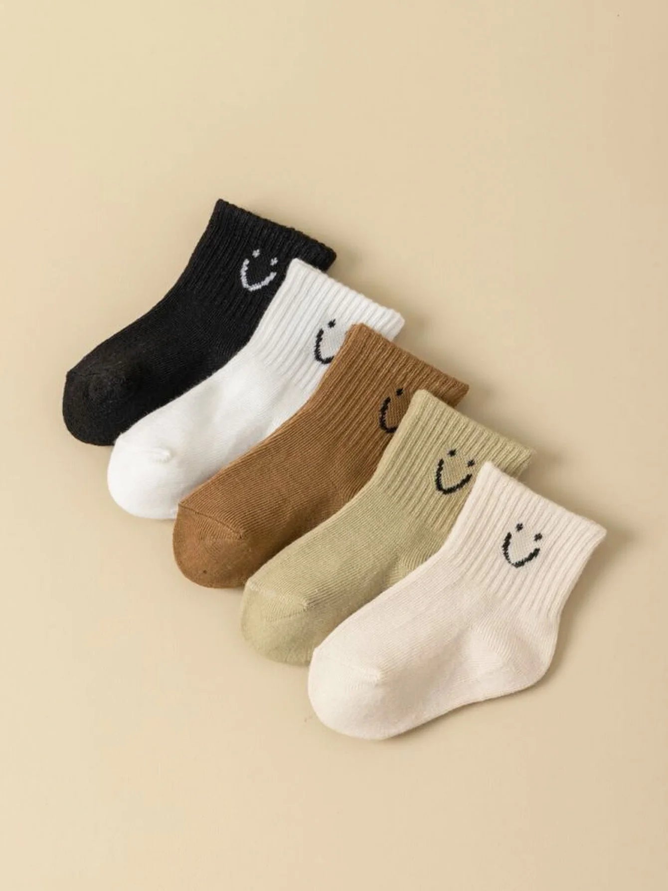 Lot de 5 paires de chaussettes pour bébé à motifs de dessins animés