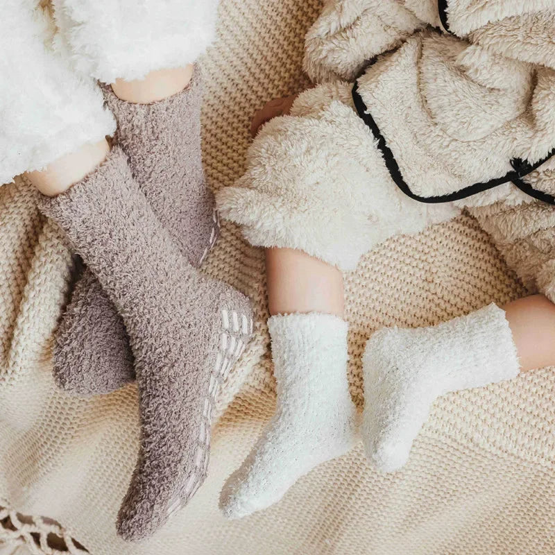 Chaussettes d'hiver épaisses pour nouveau-nés ur enfants antidérapantes