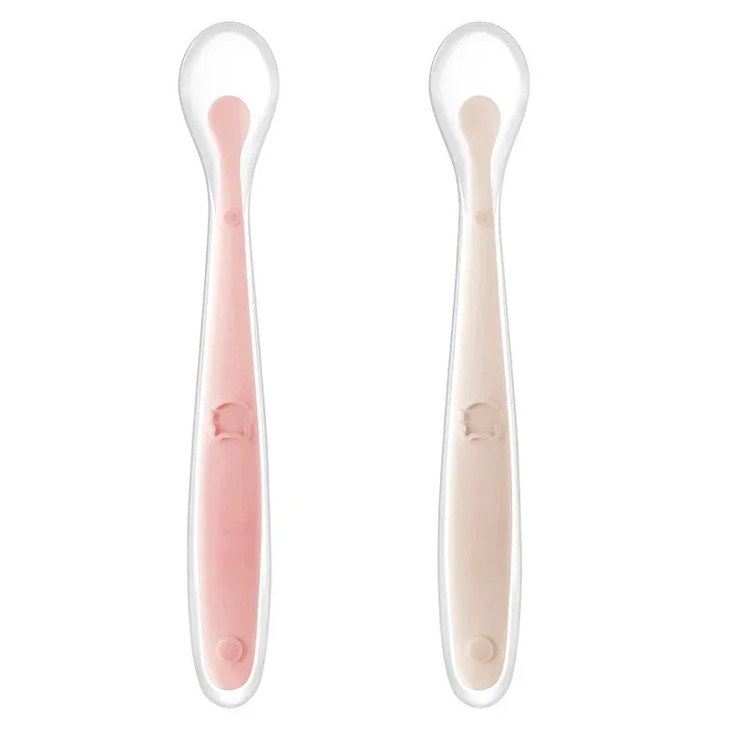 Cuillère en silicone souple pour bébé Cuillère d'alimentation