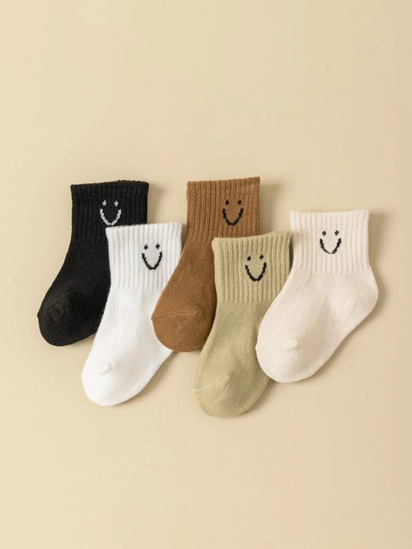 Lot de 5 paires de chaussettes pour bébé à motifs de dessins animés