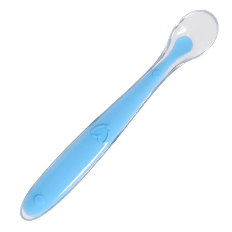 Cuillère en silicone souple pour bébé Cuillère d'alimentation