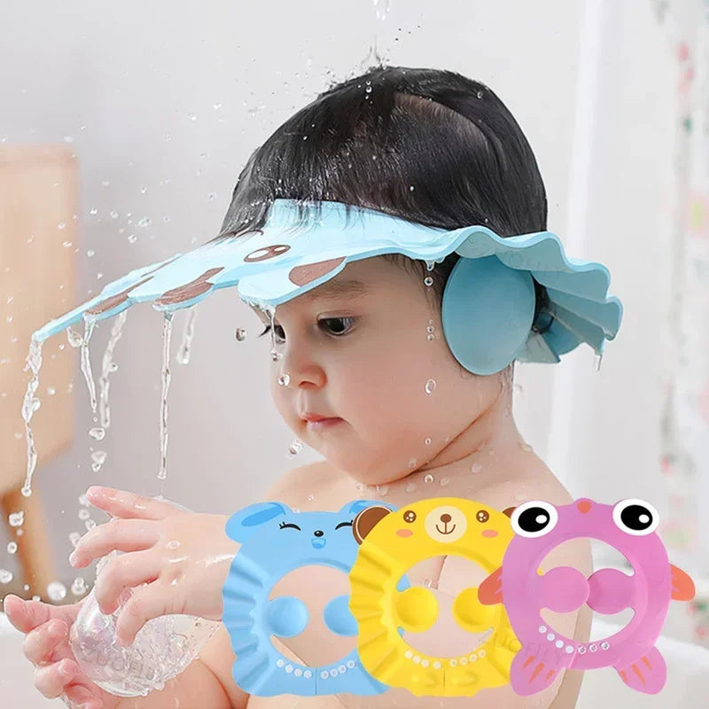 chapeau de lavage de cheveux réglable pour enfants, protection des oreilles, shampoing sûr pour enfants