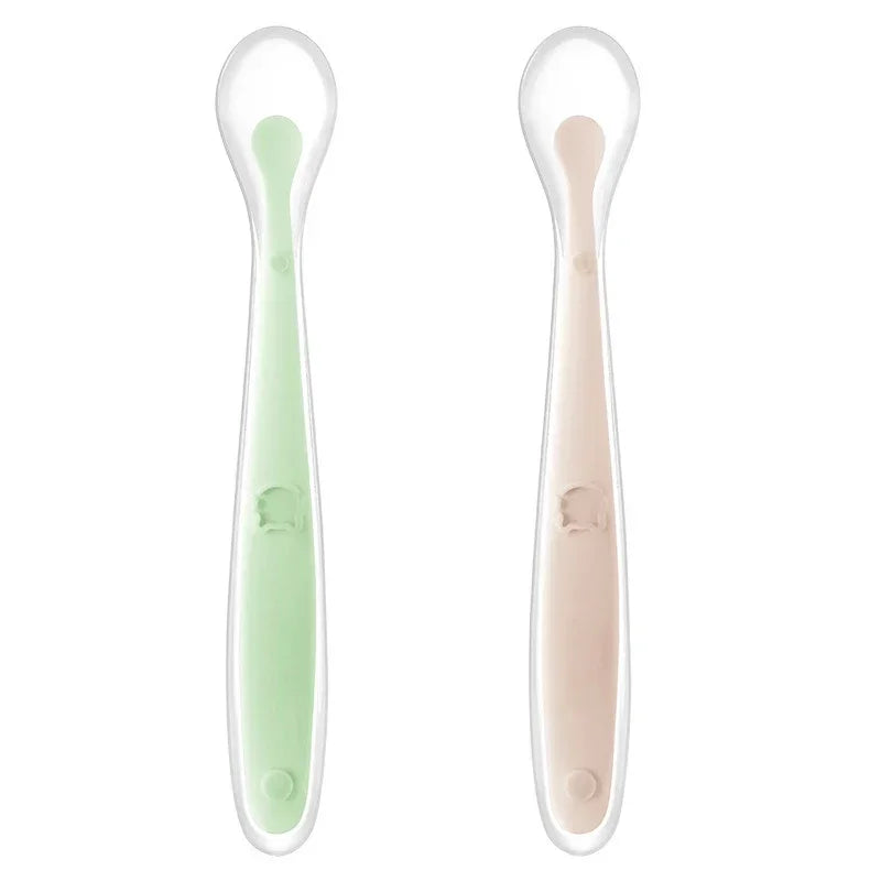 Cuillère en silicone souple pour bébé Cuillère d'alimentation